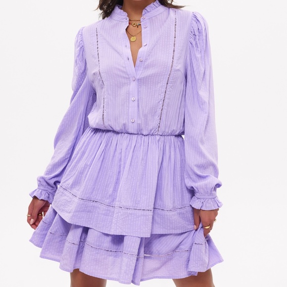 Loavies Dresses Purple Ruffle Dress Poshmark